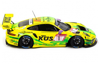 PORSCHE 911 991-2 Gt3 R Team Manthey Racing №1 24h Nurburgring (2022) Kevin Estre - Michael Christensen - Laurens Vanthoor - Frederis Makowiecki, Yellow Green