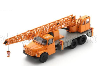 TATRA T148 TRUCK CRANE GRU 3-ASSI (1975), orange / grey