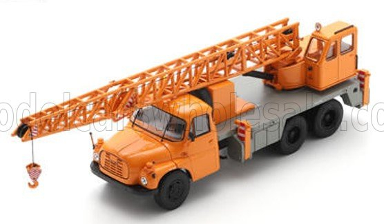 TATRA T148 TRUCK CRANE GRU 3-ASSI (1975), orange / grey