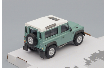 LAND ROVER Defender, light green / white roof