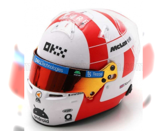 BELL HELMET F1  Casco Helmet Mclaren Mcl60 Team Mclaren N4 Monaco Gp (2023) Lando Norris, White Red