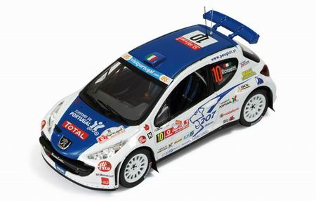PEUGEOT 207 S2000 10 Winner Rally Portugal (L.Rossetti - M.Chiarcossi) 2008, белый с синим