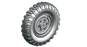 Сборная модель Sdkfz.221 road wheel set (Early version)