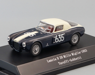 LANCIA D 20 Mille Miglia Taruffi-Gobbetti #635 (1953), dark blue / beige