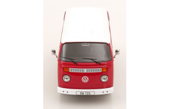VOLKSWAGEN T2b Bus Porsche Renndienst with Fuchs-rims (1972), red white