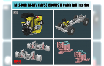 Сборная модель Бронеавтомобиль M1240A1 M-ATV (M153 CROWS II), полный интерьер