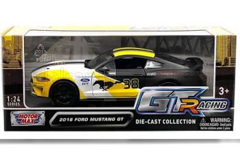 FORD Mustang Gt №38 Racing Coupe (2018), White Yellow Black