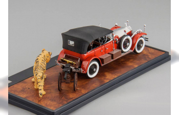 ROLLS-ROYCE Phantom Torpedo HRH #23RC "Maharaja of Kota" by Barker with canon, Tiger Edition, red / black