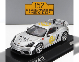 PORSCHE 718 (982) Cayman Gt4 Rs №152 Tribute Rally Panamericana Livery (2024), Silver