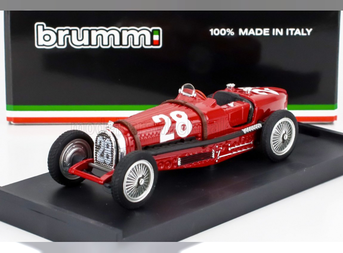 BUGATTI F1 Tipo 59 №28 Monaco Gp (1934) Tazio Nuvolari, Red