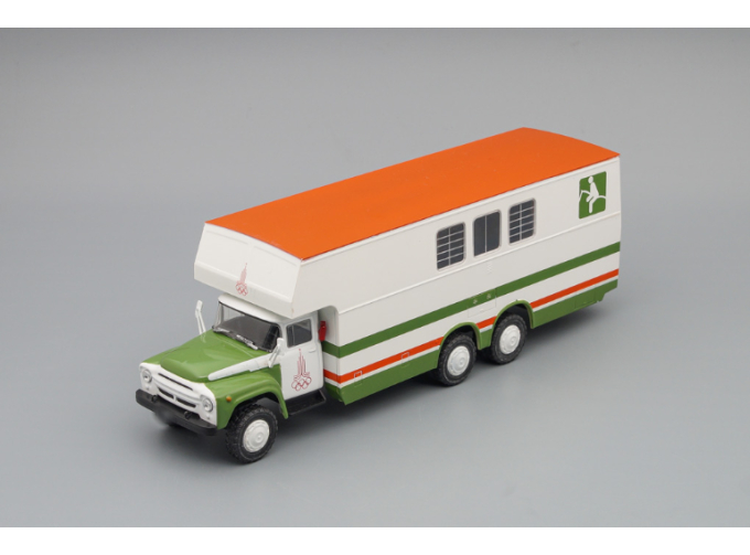 Автобус 5982 (ЗИЛ-133Г1) перевозка лошадей, Автомобиль на службе 78, бело-зеленый