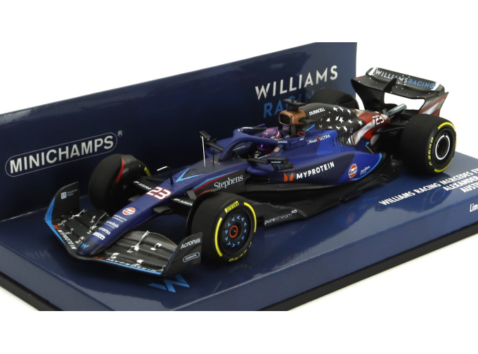 WILLIAMS F1 Fw45 Team Williams Racing Gulf №23 Austin Usa Gp (2023) Alexander Albon, Blue Black