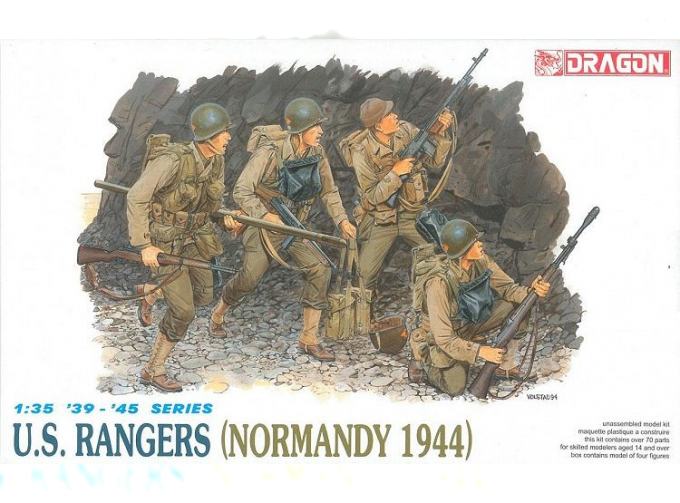 Сборная модель Набор фигур U.S. Rangers Normandy 1944