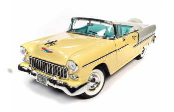 CHEVROLET Bel Air Convertible (1955) Harvest Gold & India Ivory (золотой с бежевым)