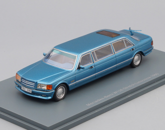 MERCEDES-BENZ S-Class W126 Stretch-Limousine (1990), blue metallic