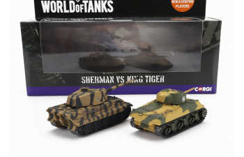 TANK Set 2x Sherman + King Tiger (1945), Military Camouflage