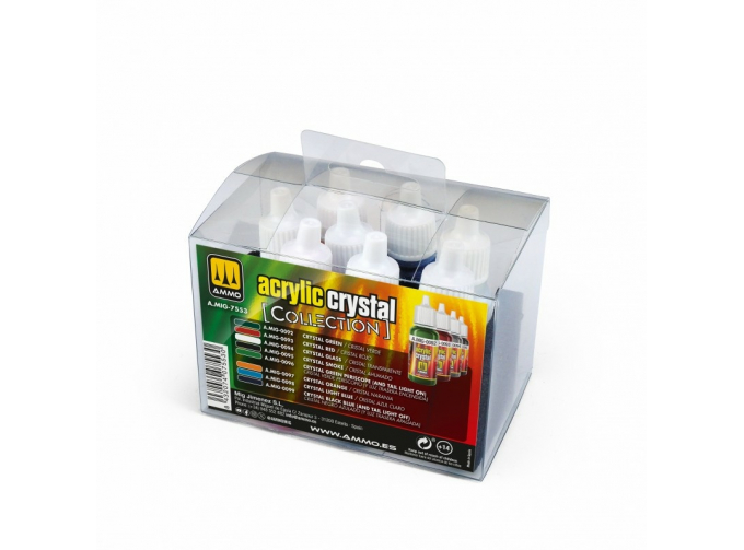 Набор акриловых красок AMMO Collections: Crystal Colors (8 шт.)