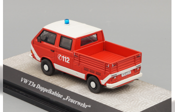 VOLKSWAGEN T3a Double Cabin "FUERWEHR" (1983), red