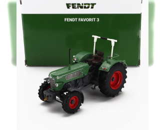 FENDT Favorit 3 4wd Tractor With Rollbar (1964), Green Red