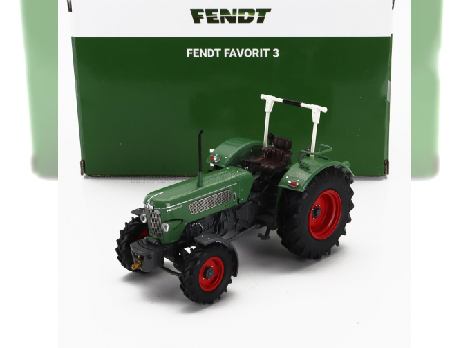 FENDT Favorit 3 4wd Tractor With Rollbar (1964), Green Red