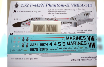 Декаль для F-4B/N Phantom-II VMFA-314