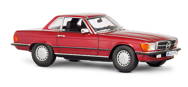 MERCEDES-BENZ 350SL R107 Closed (1971-1989), volcano red