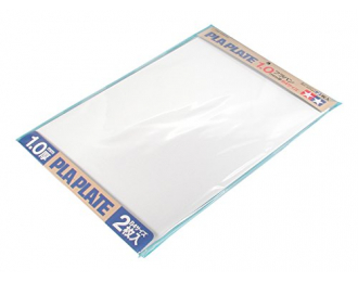 Пластик белый, толщина 1 мм, размер В4 (364х257мм) 2 листа.