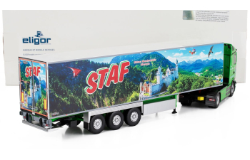 MERCEDES-BENZ E-actros 600 Truck Semi-frigo Staf Transports (2024), Green Blue