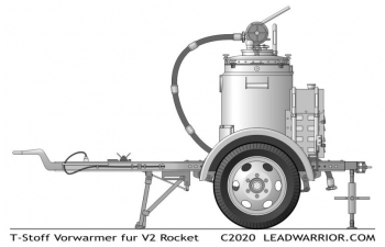 Сборная модель нагреватель перекиси водорода T-Stoff Vorwarmer fur V2 Raketen
