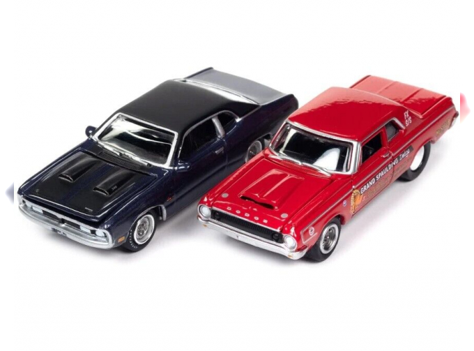 DODGE 330 (1964), red with Dodge Demon GSS (1971), plum with flat black roof