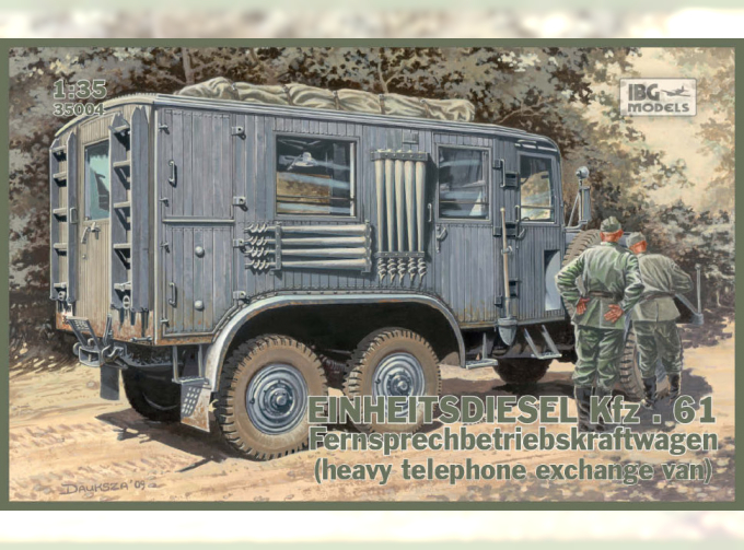 Сборная модель Немецкий автомобиль связистов Einheitsdiesel Kfz.61