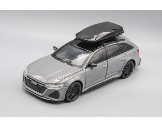 AUDI RS6 с багажным боксом, серый, 21 см