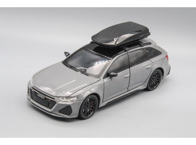AUDI RS6 с багажным боксом, серый, 21 см