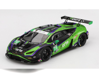 LAMBORGHINI Huracan Gt3 Evo2 Team Forte Racing №78 24h Daytona (2024) Loris Spinelli - Misha Goikhberg - Devlin De Francesco - Sandy Mitchell, Black Green Purple