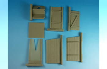 Diorama accessories-Resin set scale-Country Toilet (Outhouse)