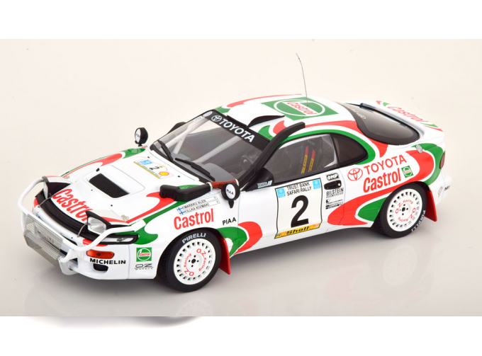 TOYOTA Celica Gt4 Turbo 4wd St185 Team Castrol №2 2nd Rally Safari (1993) Alen Markku - Ilkka Kivimaki, White Red Green