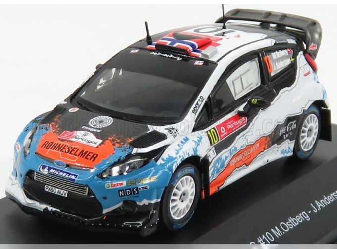 FORD Fiesta Rs Wrc N10 Rally Portugal (2012) M.Ostberg - J.Andersson, Matt Black White Light Blue Orange