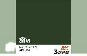 Краска акриловая NATO GREEN (НАТО зеленый) 17 мл