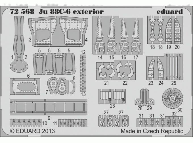 Фототравление для Ju 88C-6 exterior