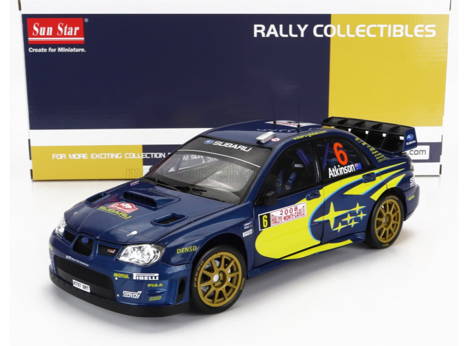 SUBARU Impreza Wrc07 N6 3rd Rally Montecarlo (2008) C.Atkinson - S.Prevot, Blu Yellow