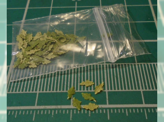 Листья для диорам Дуб зеленый
