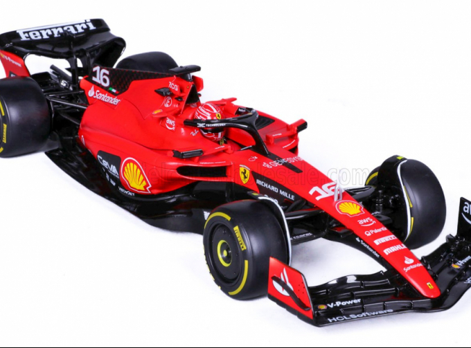 FERRARI F1 Sf-23 Team Scuderia Ferrari №16 Season (2023) Charles Leclerc, Red Black