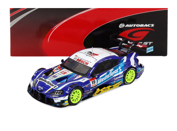 TOYOTA Supra Gr Team Wedssport Bandoh №19 Gt500 Class Super Gt (2025) Yuji Kunimoto - Sena Sakaguchi, Blue White