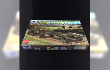 Сборная модель British Airborne 75mm Pack Howitzer & 1/4 Ton Truck w/Trailer