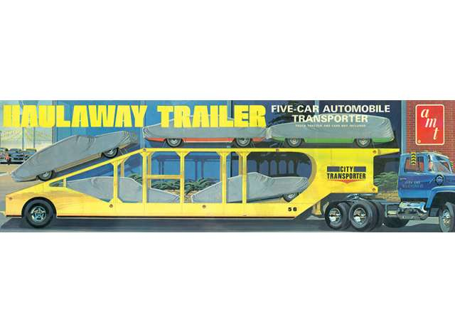 Сборная модель 5-Car Haulaway Trailer, plastic modelkit