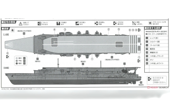 Сборная модель IJN Aircraft Carrier Kaga Three Flight Deck Version Special Edition