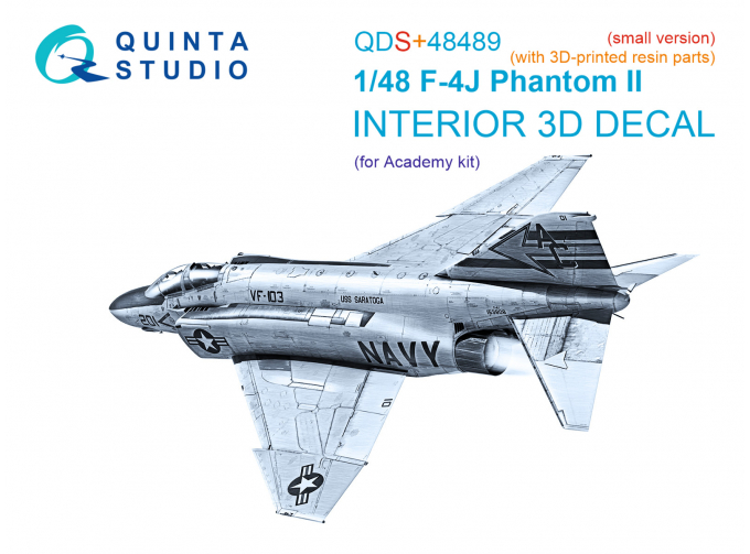 3D Декаль интерьера для F-4J Phantom II (Academy) (малая версия) (с 3D-печатными деталями)