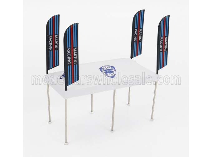 ACCESSORIES Diorama Area Service Paddok Lancia Martini Racing, White