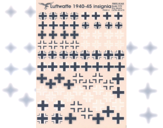 Декаль Luftwaffe 1939-1945. Crosses. Dry decal