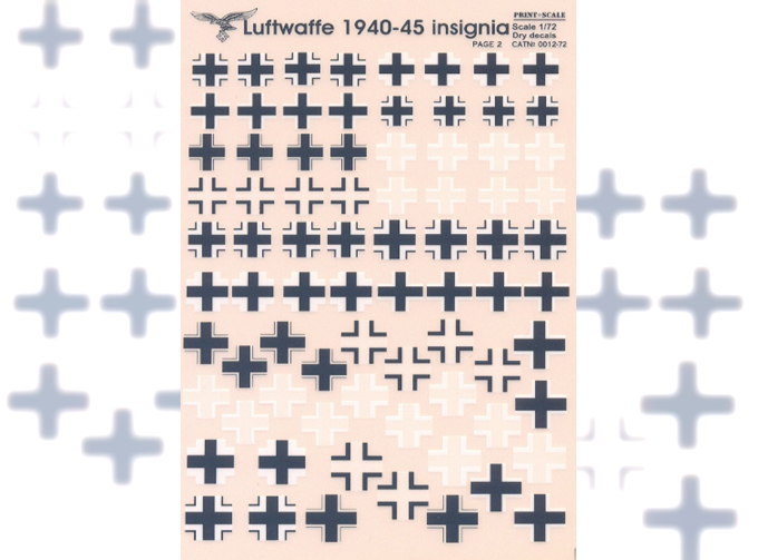 Декаль Luftwaffe 1939-1945. Crosses. Dry decal